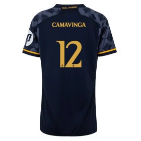 Real Madrid Eduardo Camavinga #12 Borta Kläder Dam 2023-24 Kortärmad